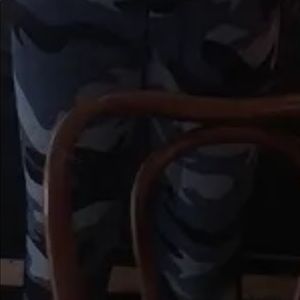 Blue camo leggings
